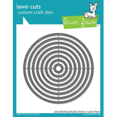 Lawn Fawn Stanzschablonen - Just Stitching Double Circles